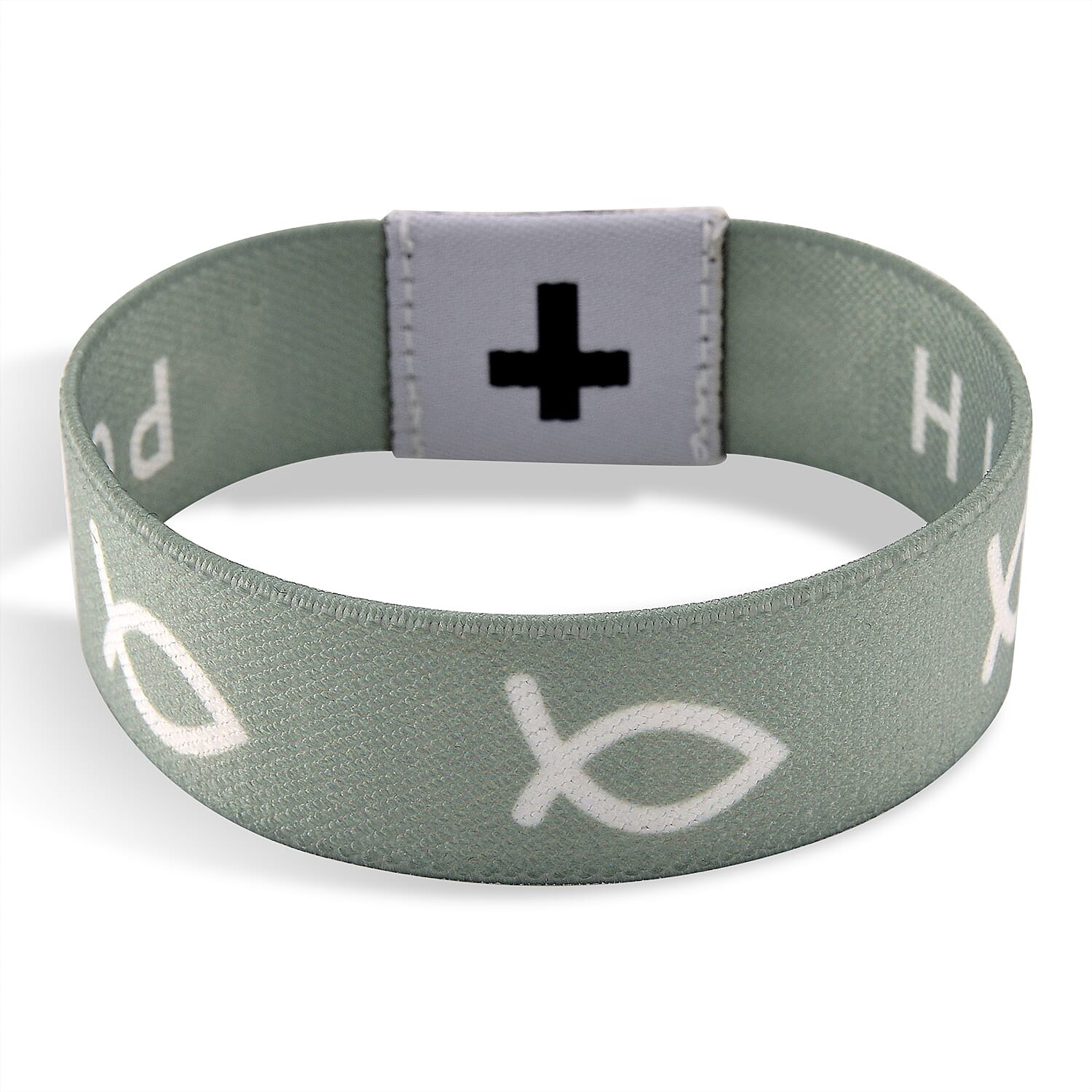 NFC Scan Daily Bible Verse Polyester Stretch Bracelet – Blue 7-8In