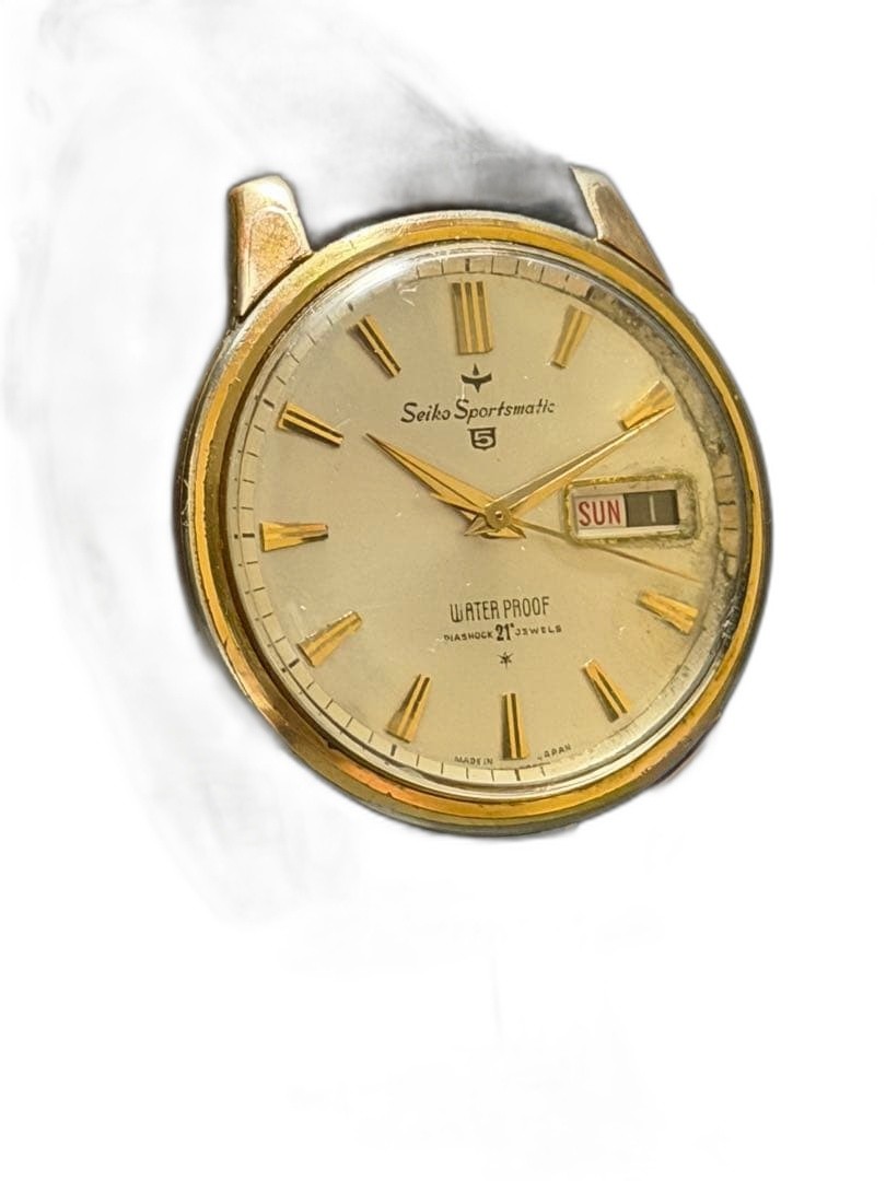SEIKO Sportsmatic 5 Automatic Men’s Wristwatch Champagne White Dial Pre-owned –
