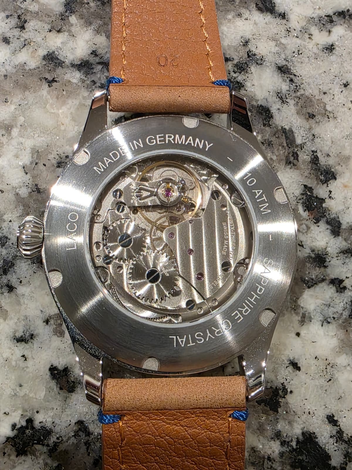 Laco Cuxhaven 39 – HandWound Navy Deck Watch White Enamel Dial Laco 261 Movement