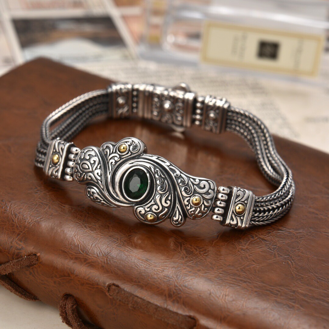 Pure Real S925 Sterling Silver Bracelet 8mm Double Wheat Link 7.87inchL 44-45g