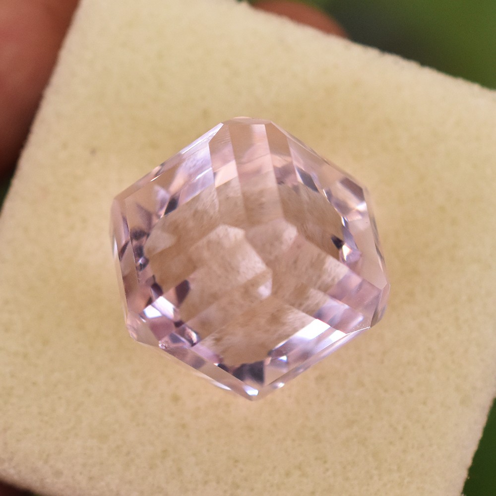 AA+ Quality 67 Ct RARE Cube Shape NATURAL Pink Topaz CERTIFIED Loose Gemstone