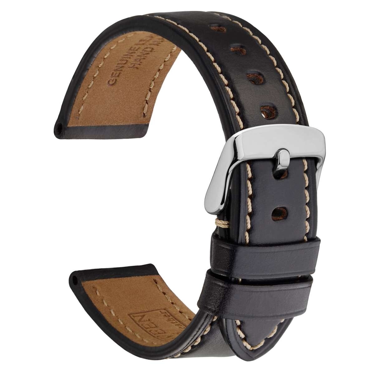 WOCCI Vintage Leather Watch Band 18mm 19mm 20mm 21mm 22mm 23mm 24mm