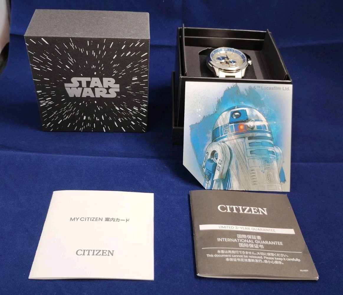 CITIZEN Star Wars R2-D2 C-3PO Limited 450 Japan Mechanical Watch Set New Rare
