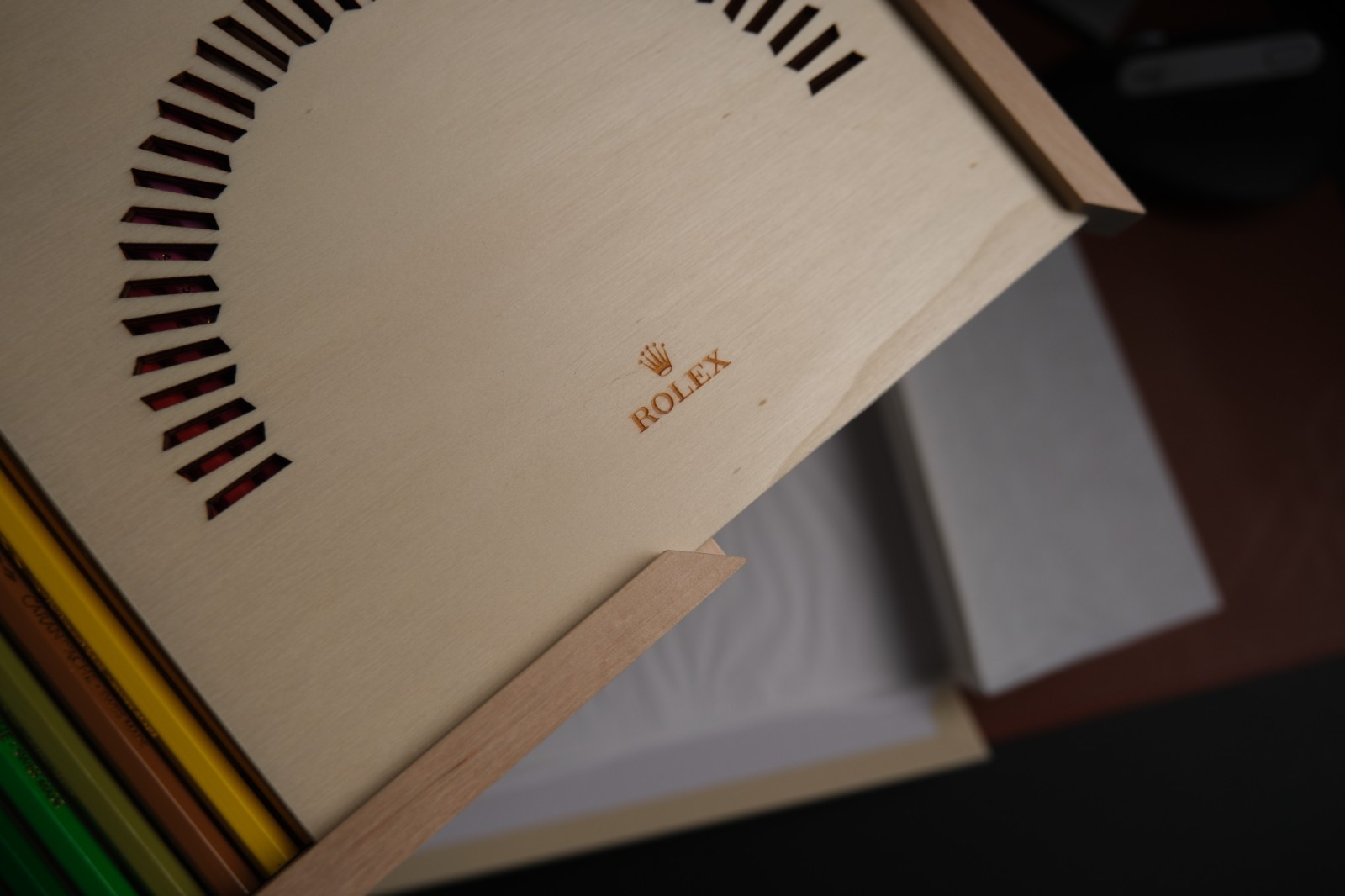 Rolex Color Pencil in Wooden Box-Sketchbook-2020 Baselworld Edition-Brand New