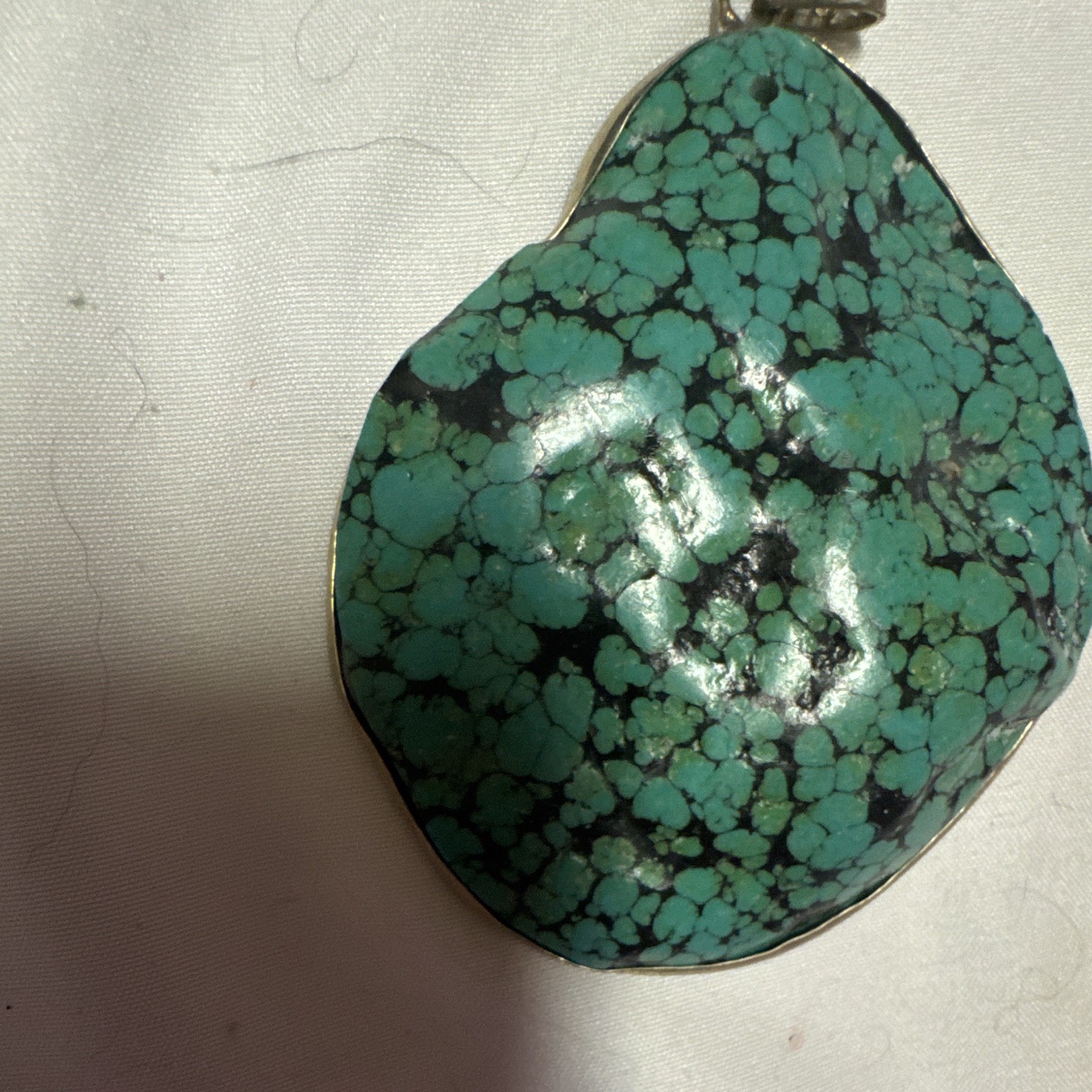 Green Turquoise Stone Pendant Necklace Charm Bezel Set 1 Gemstone Stone Material