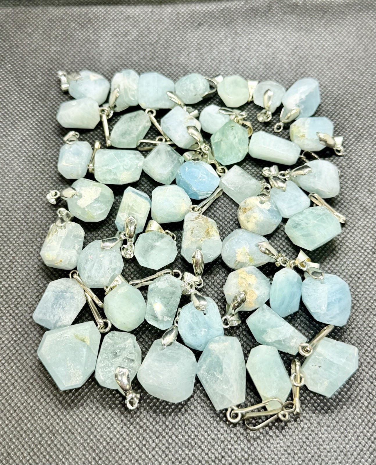 Aquamarine sterling silver pendant from Pakistan