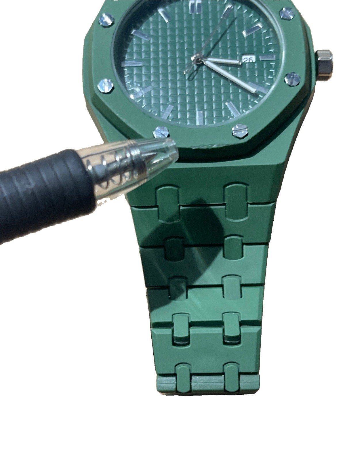 Men Calendar Octagonal Quartz-powered Watch Sports Plastic