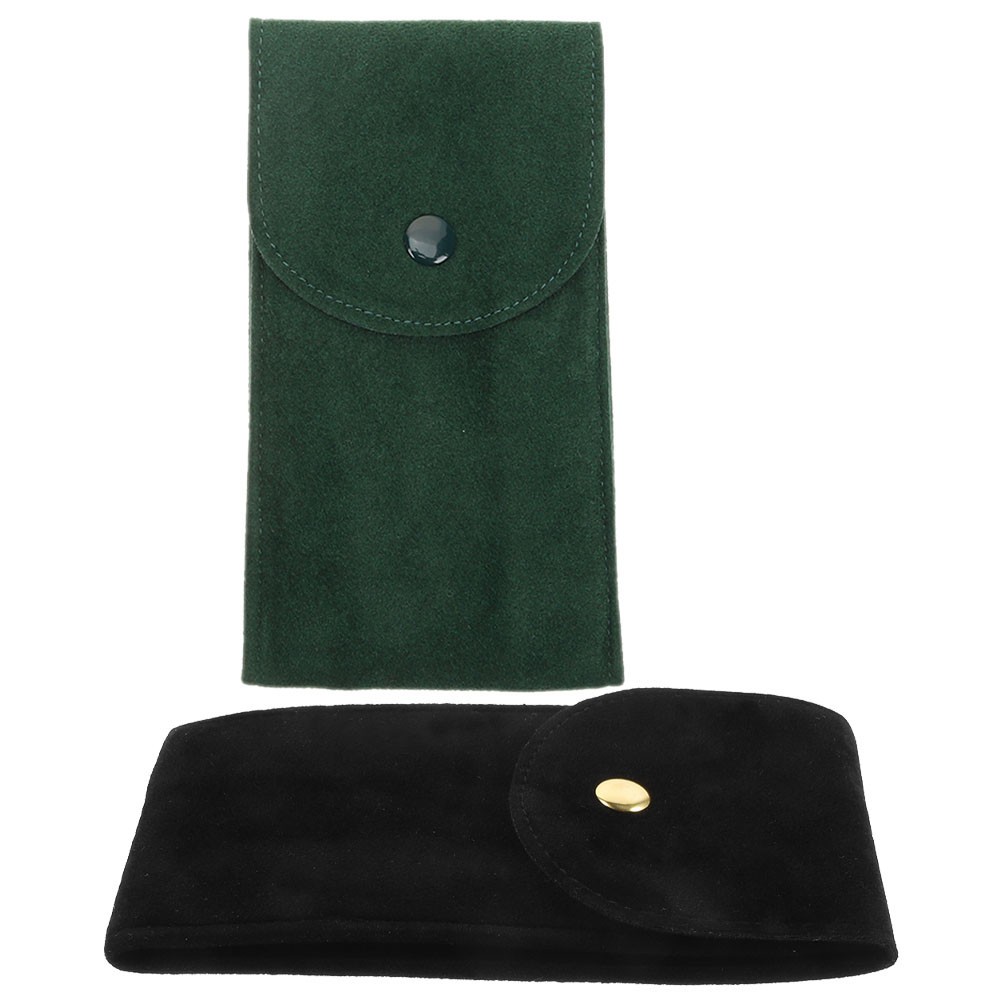 Travel Watch Case Green Rectangular Scratch Protection 2Pcs 5.1×2.8in