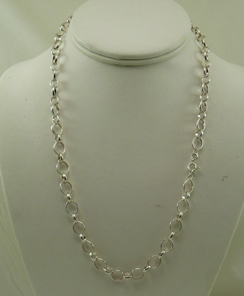 Sterling Silver Necklace 19 1/2 Inches