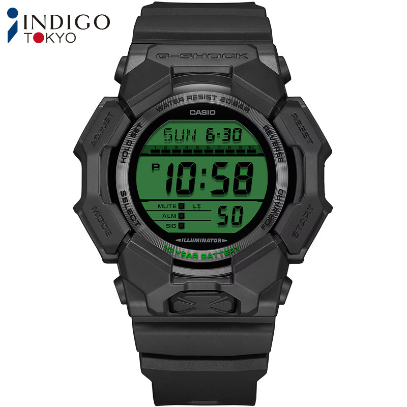 CASIO G-SHOCK GD-010BEG-1JF Black and Electro Green 51.9mm Digital Watch