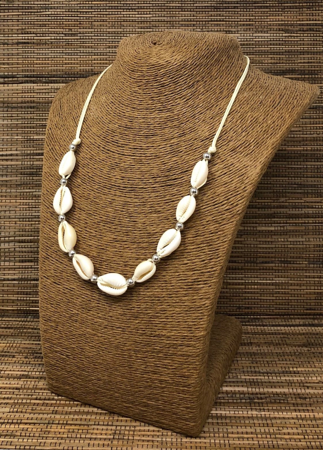 Hawaiian Cowrie Shell Choker Necklace 🌴 Handmade Natural Adjustable Surfer