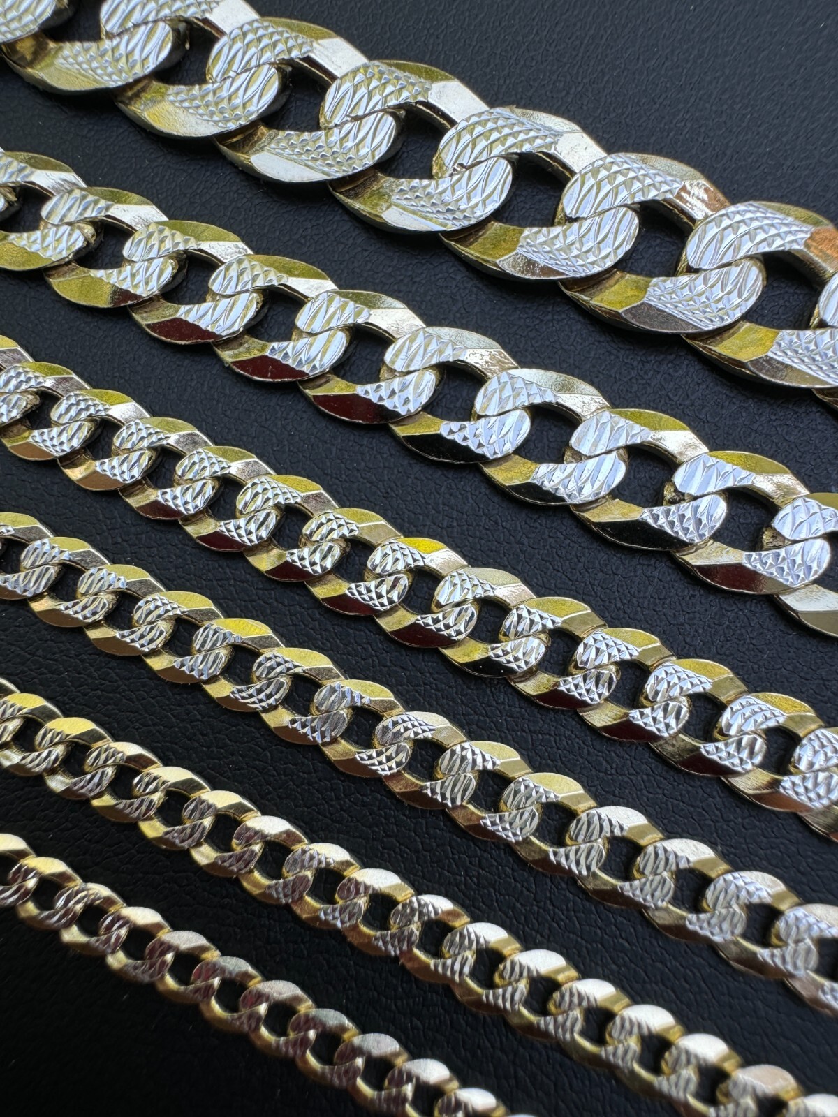 Miami Cuban Link Chain 14k Rose Gold Plated Solid 925 Silver Cut 5-8mm Necklace