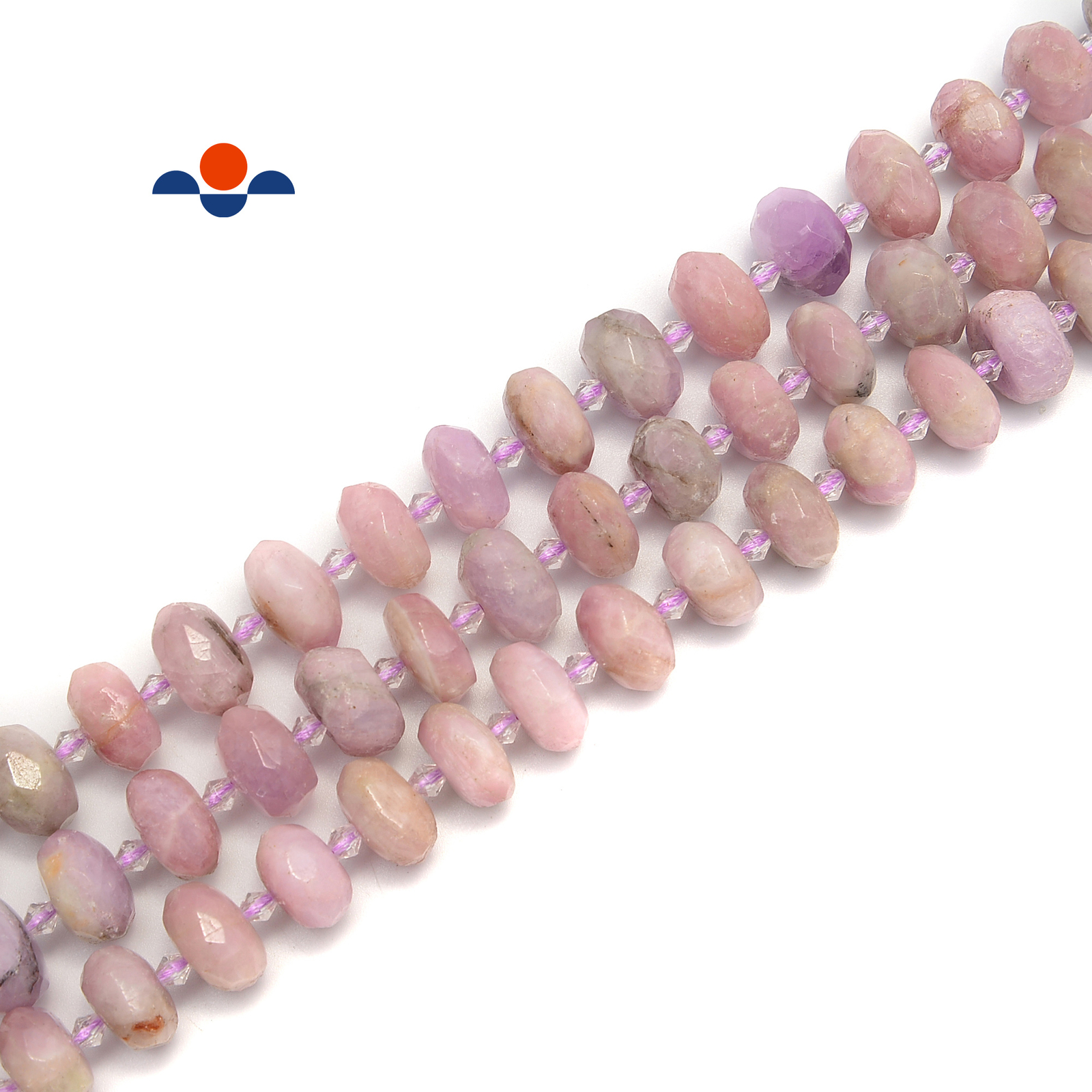 Kunzite Faceted Rondelle Beads Size 7x13mm-9x14mm 15.5” per Strand