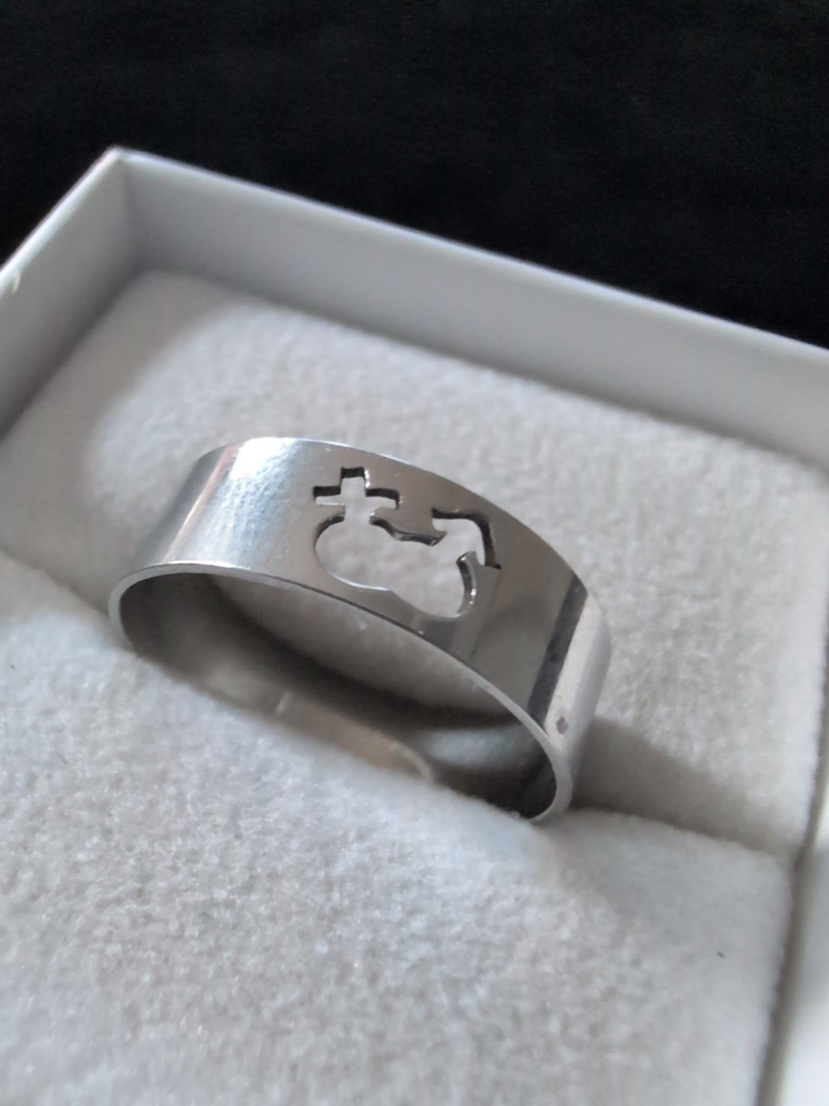 Stainless Size 12 Male And Female Handcrafted Custom Hand Lasered Band Ring