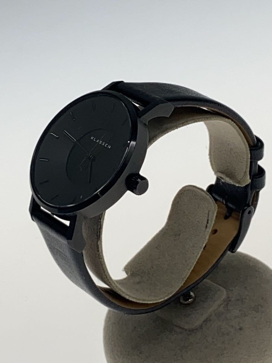 KLASSE14 VO14BK002W Black Leather Analog Watch Excellent JAPAN