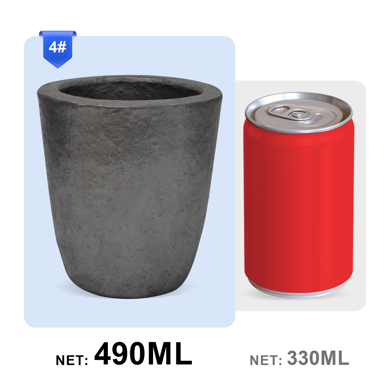 4.5kg #4 Silicon Carbide Graphite Crucibles,Crucibles for Melting Metal,Withs…