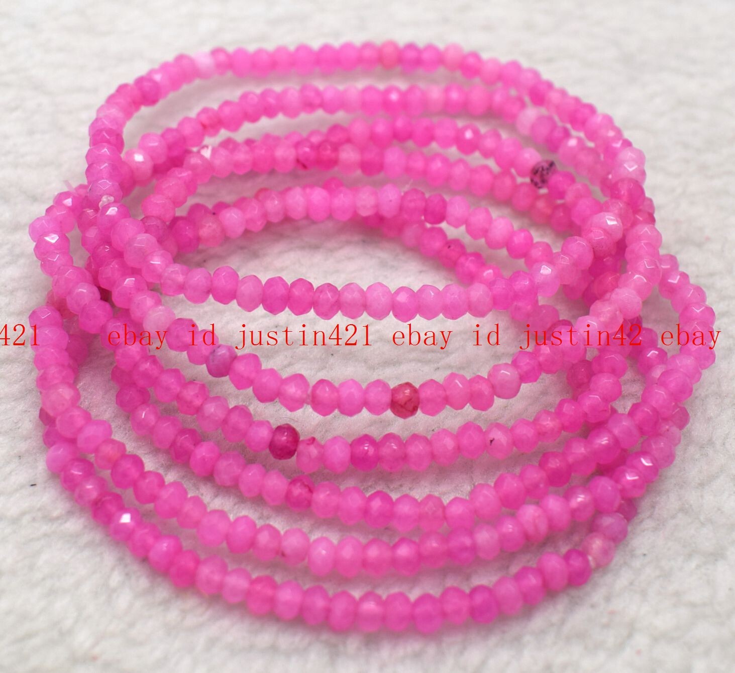 Wholesale 6 Pcs Natural Gemstone 2x4mm 7.5” Crystal Healing Stretch Bracelet