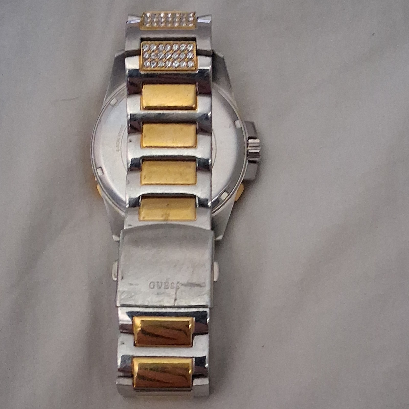 GUESS Men’s Two-Tone Stainless Steel Chronograph Quartz Bracelet Watch 46mm