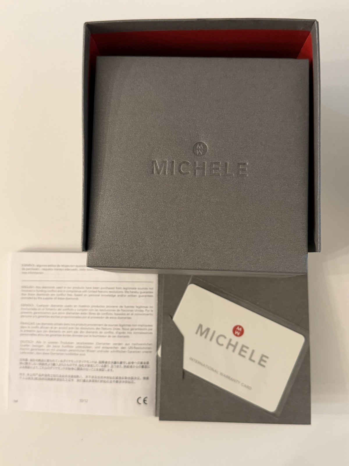 Michele Deco Diamond Chronograph MW02A01A2942 Diamond Bezel Swiss Women’s Watch
