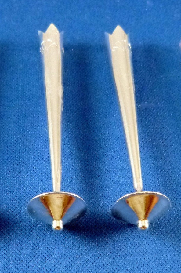 NEW! ONE pair Sterling Silver BOLO TIPS plain hogan saucer bola tie tips