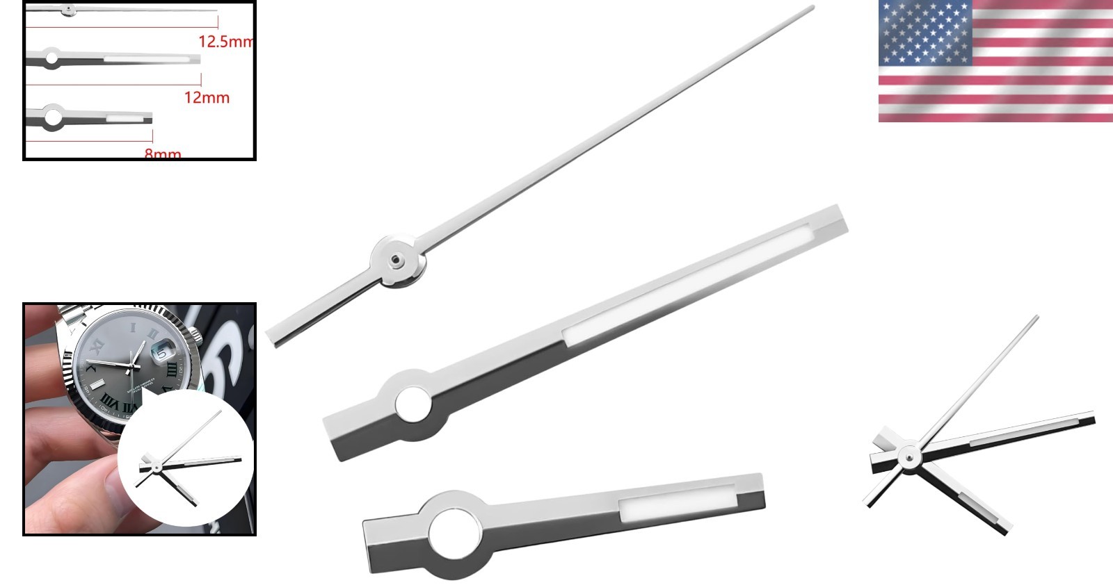High-Quality Alloy Steel Watch Hand Set for Rolex Tudor 94500 & ETA Movement