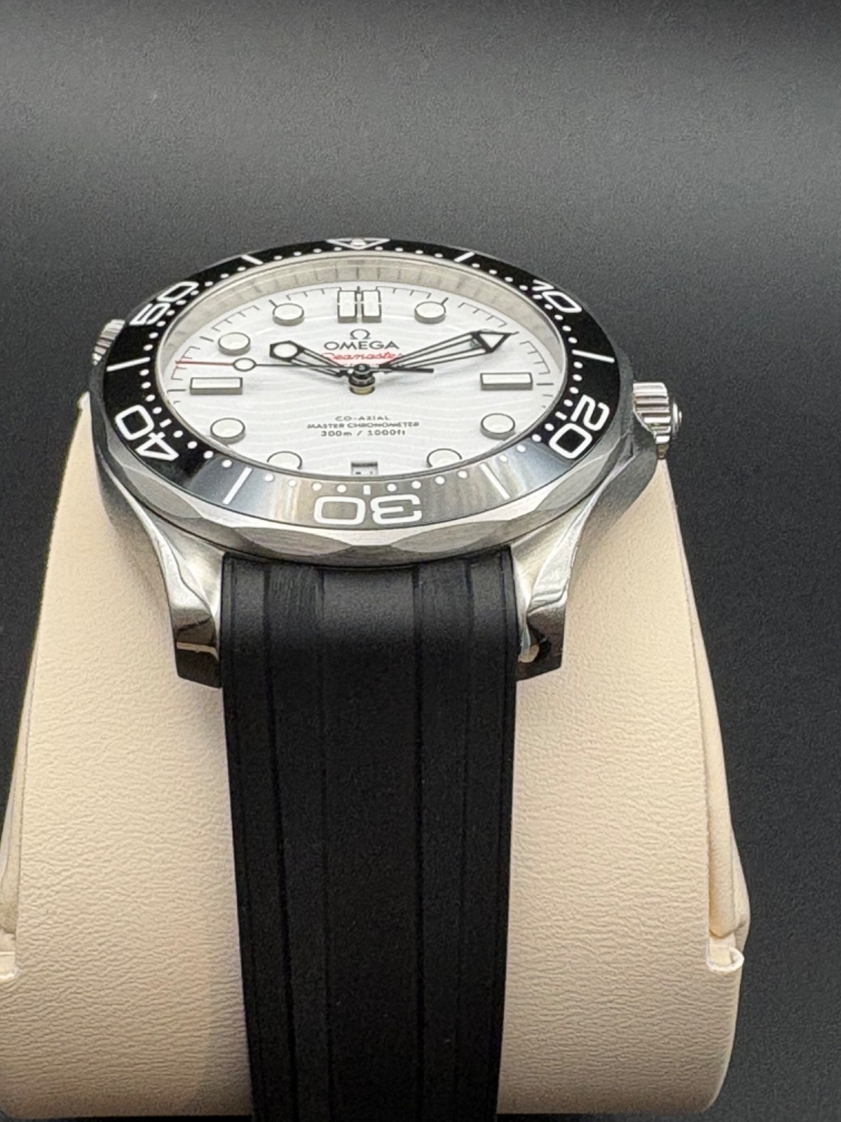 OMEGA Seamaster Diver 300M 42mm White Wave Dial Ceramic Bezel w/ Box & papers