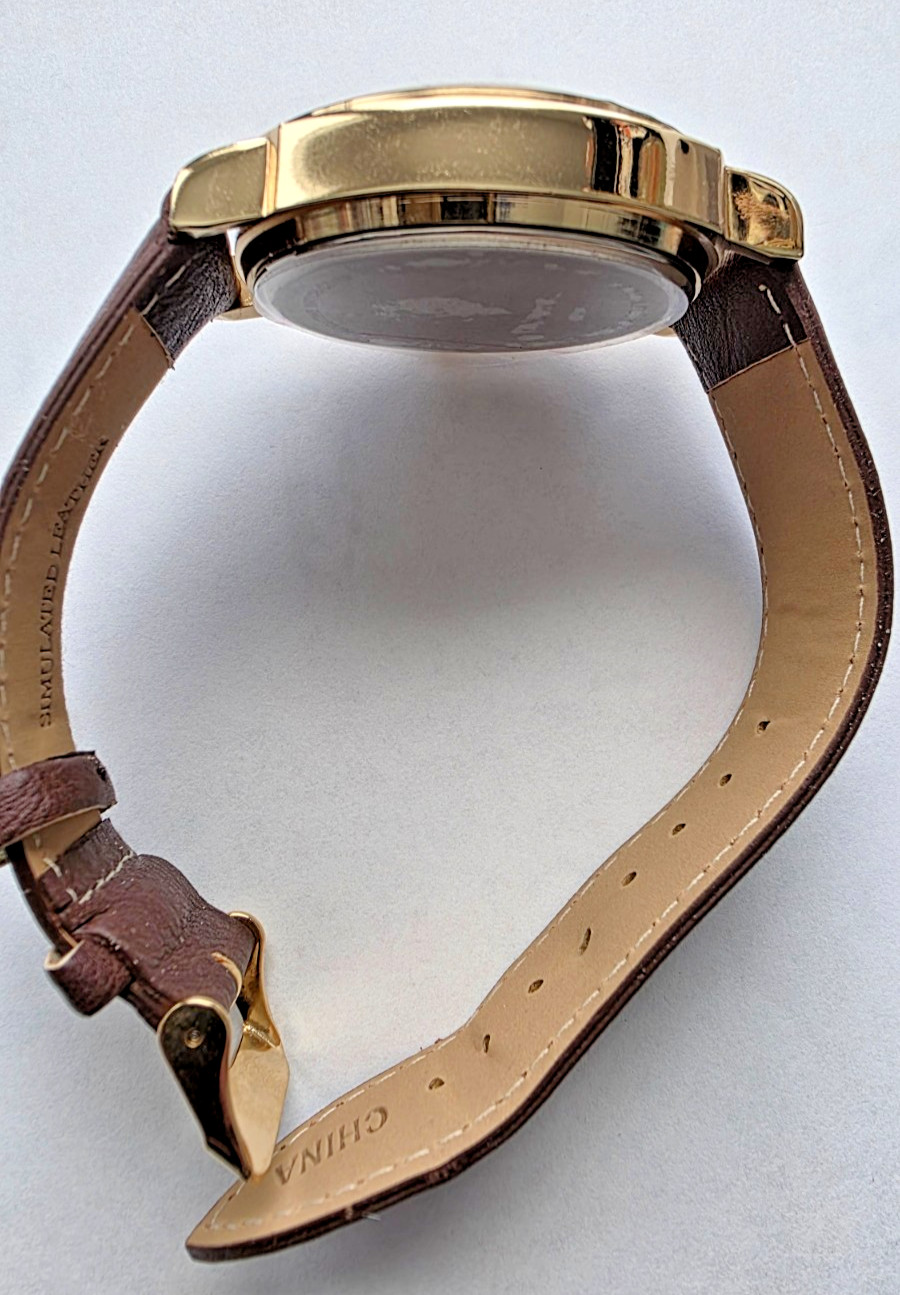 U.S. Polo Assn. Men’s Accutime Watch, Gold-Tone USC90053KL Size 7 1/2 Org Box