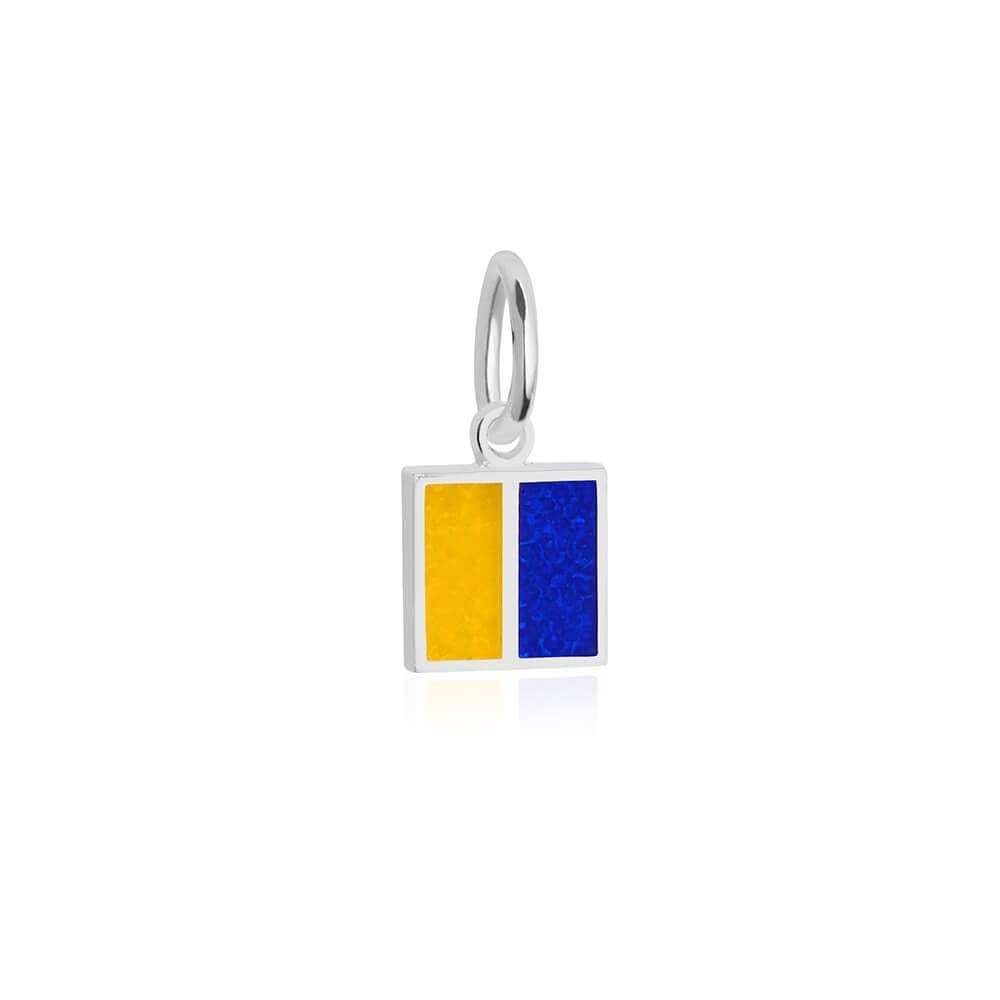 Nautical Flag Silver Mini Charm for Bracelets & Necklaces – Sterling Silver Jewe
