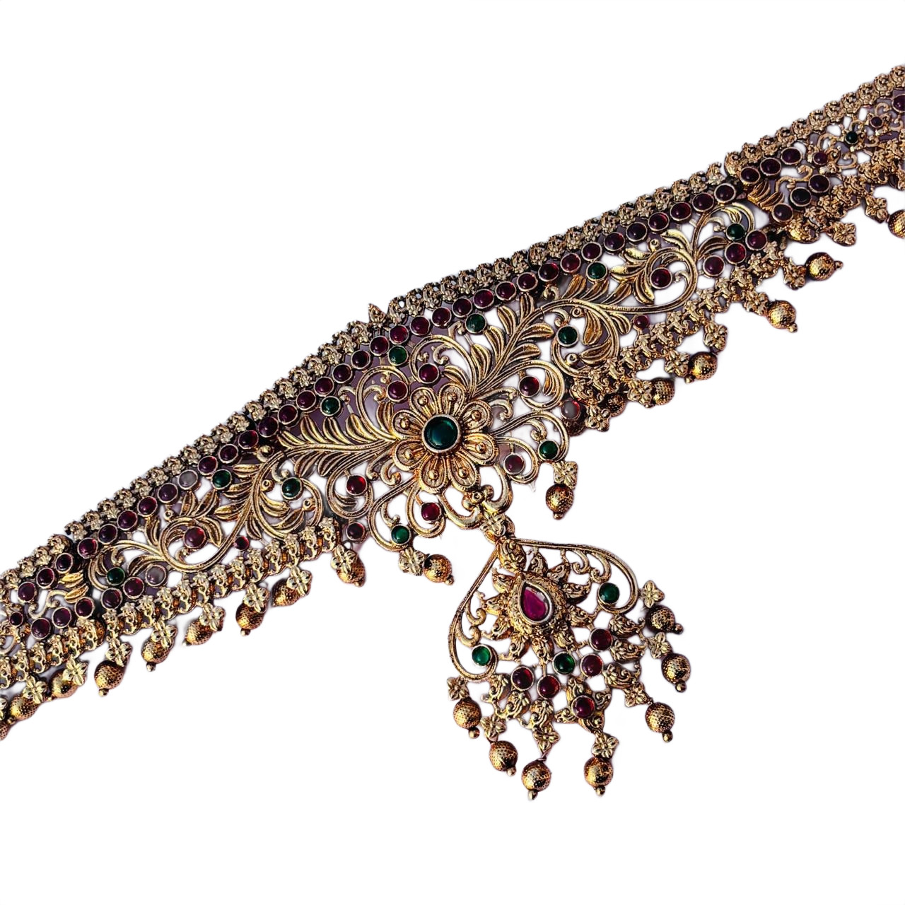Traditional Indian Kamarbandh Gold Plated Belly Waist Chain for Women