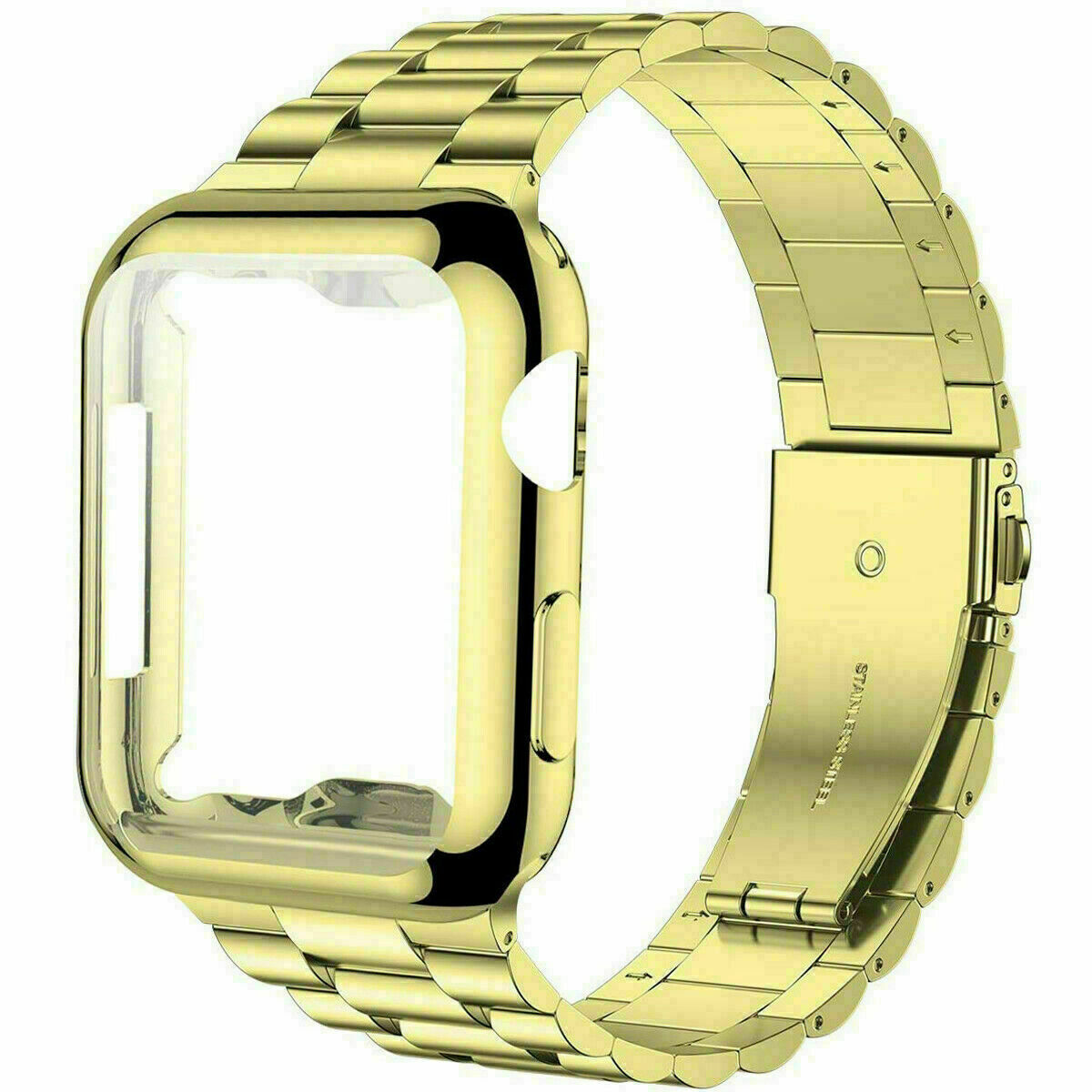For Apple Watch Series 6 5 4 3 2 1 SE 38 40 42 44mm Metal iWatch Strap Band Case