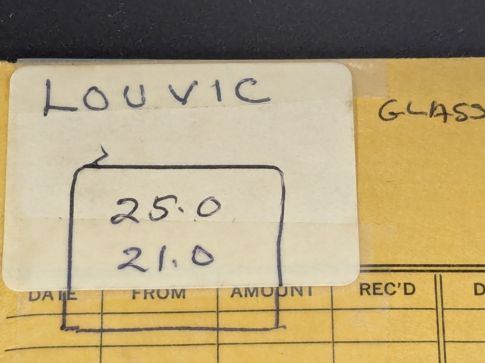 NOS Glass Watch Crystal for Louvic Tank 25.0mm x 21.0mm