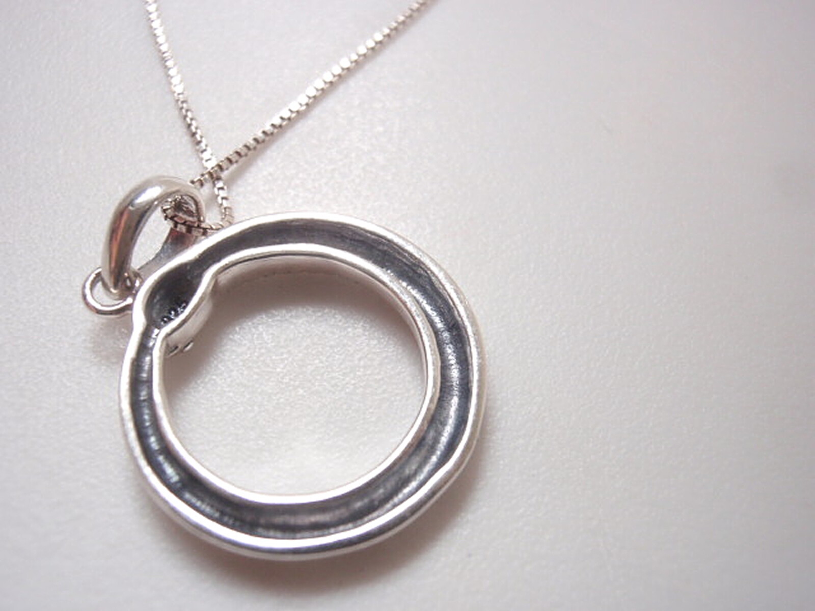 Snake Pendant 925 Sterling Silver with Authentic Looking Skin