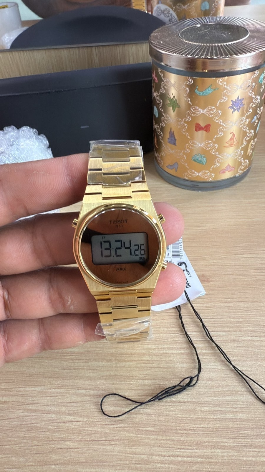 Tissot PRX Digital Quartz 35mm 100m Gold Tone Stainless Bracelet Day
