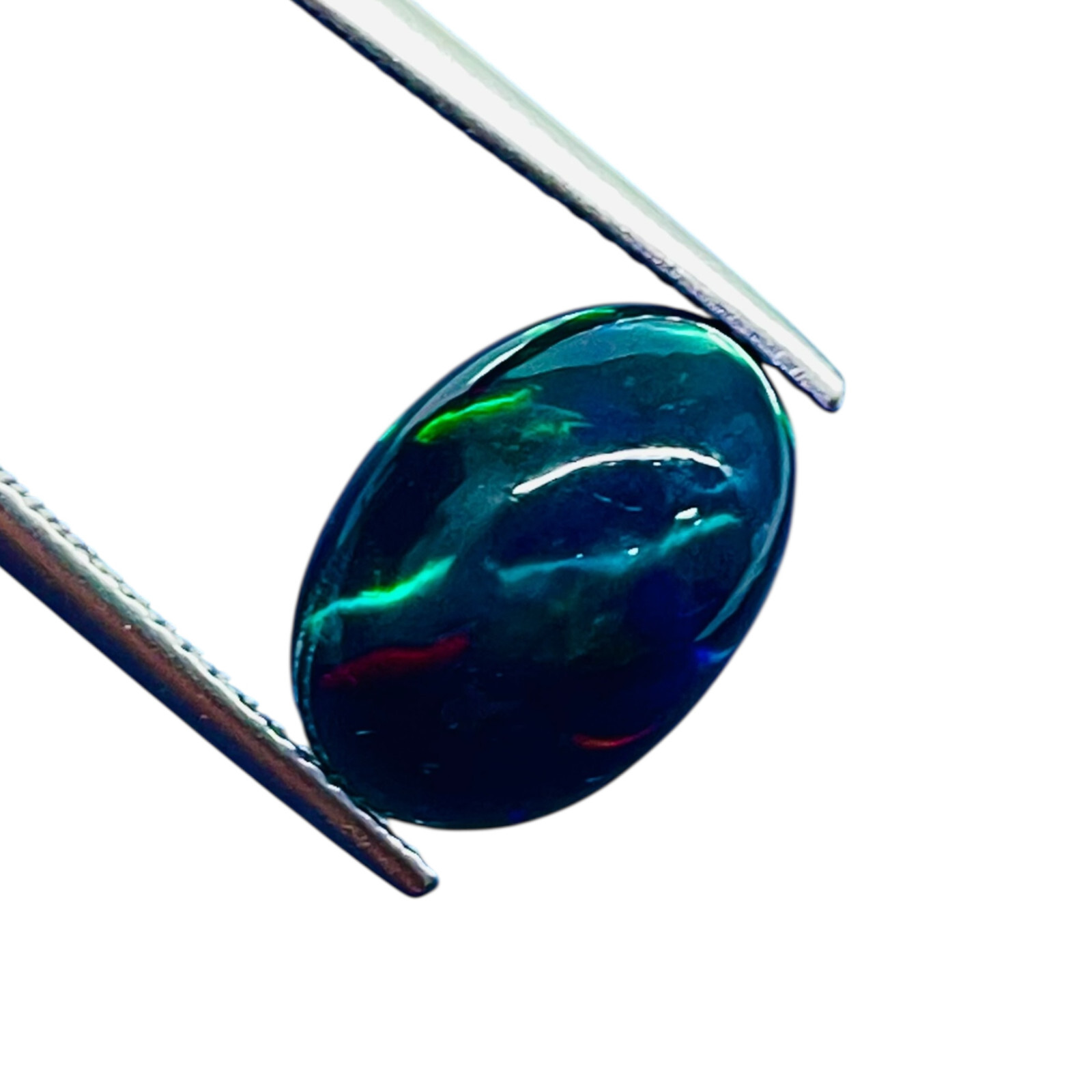 3.34 Cts Natural Ethiopian Black Opal 13.5×9.5mm Oval Cabochon Loose Gemstone