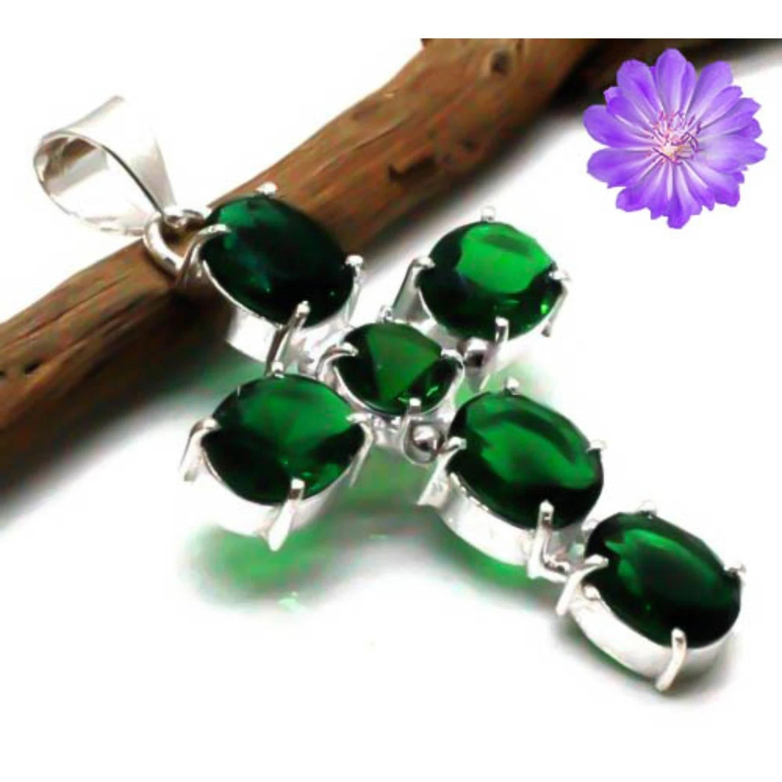 Chrome Diopside Gemstone 925 Sterling Silver Pendant Handmade Fine Jewelry Gift