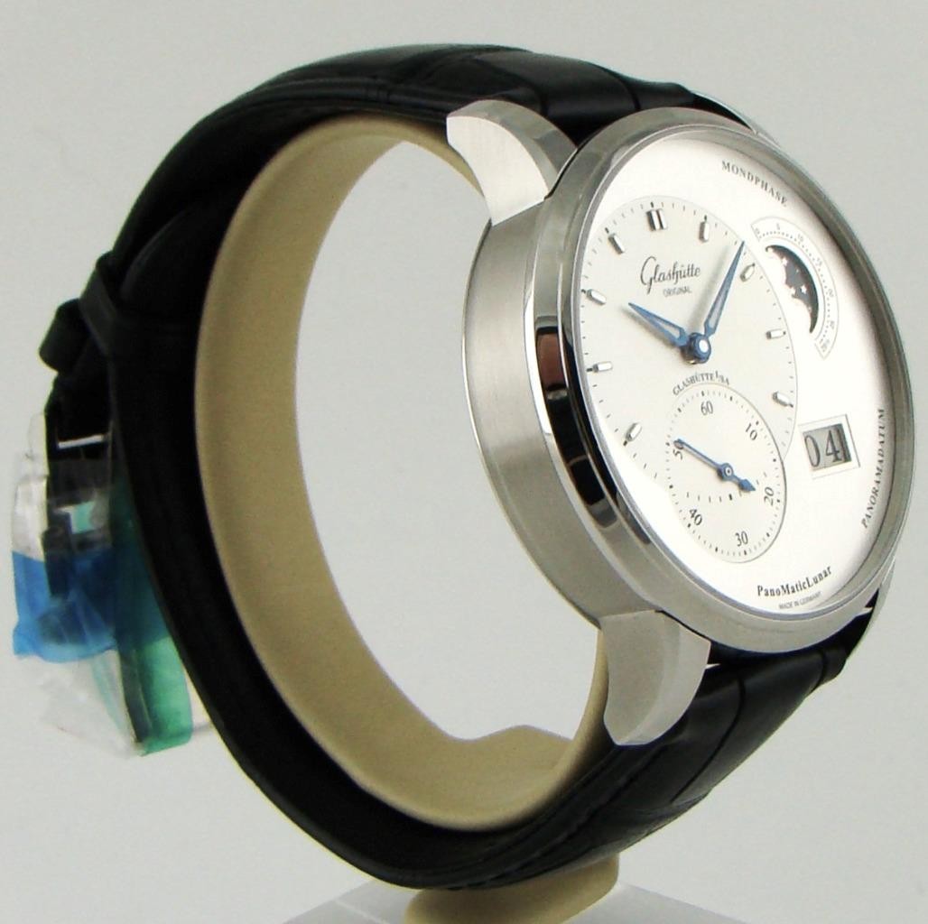 Glashutte Original PanoMaticLunar Steel Silver Dial 40mm 90-02-42-32-61 Warranty