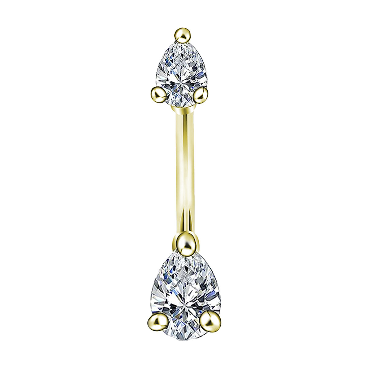 Belly Button Ring 14G Surgical Steel Barbell Belly Ring Navel Piercing Jewelry