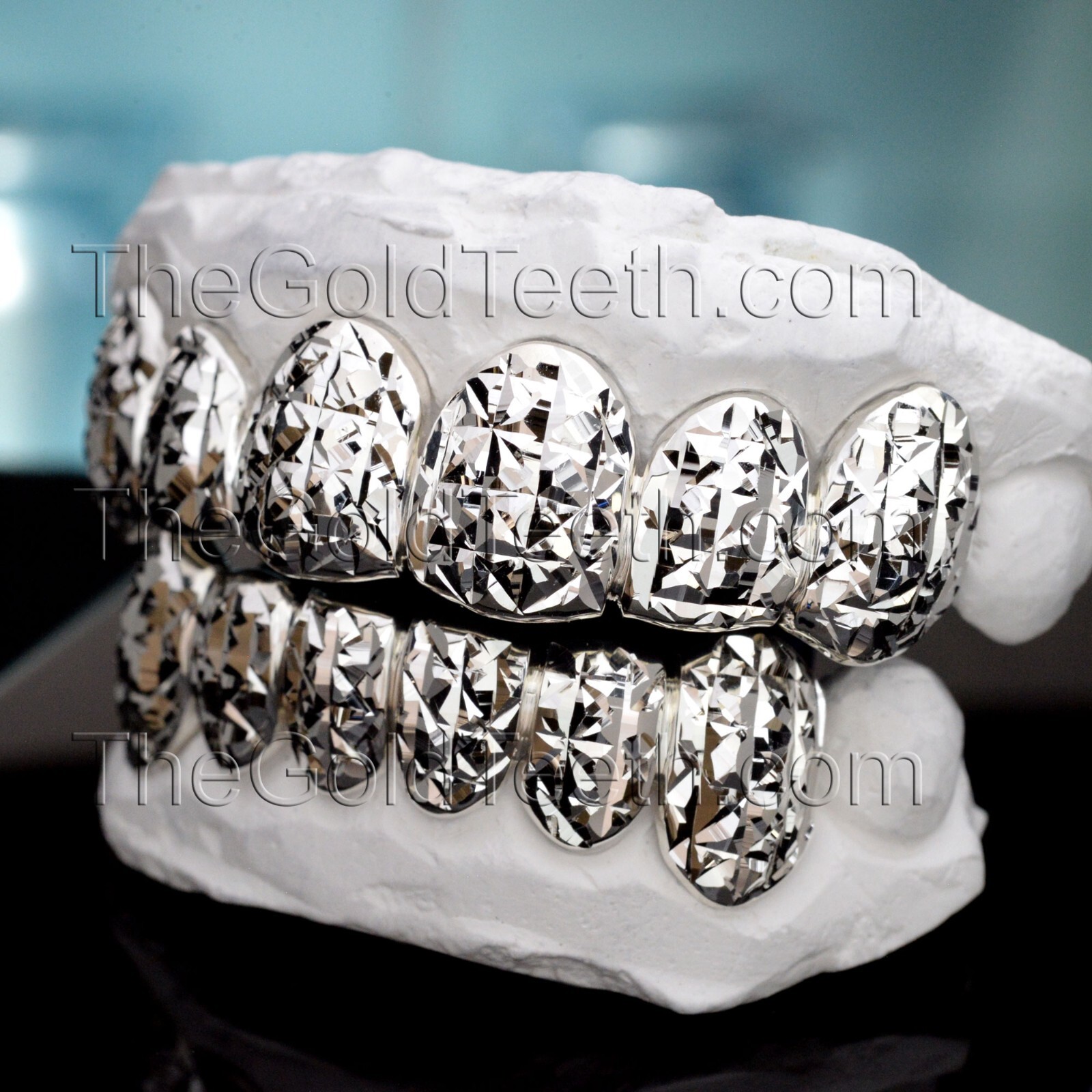 Custom Grillz .925 Sterling Silver Princess Cut Handmade Real Grill Teeth