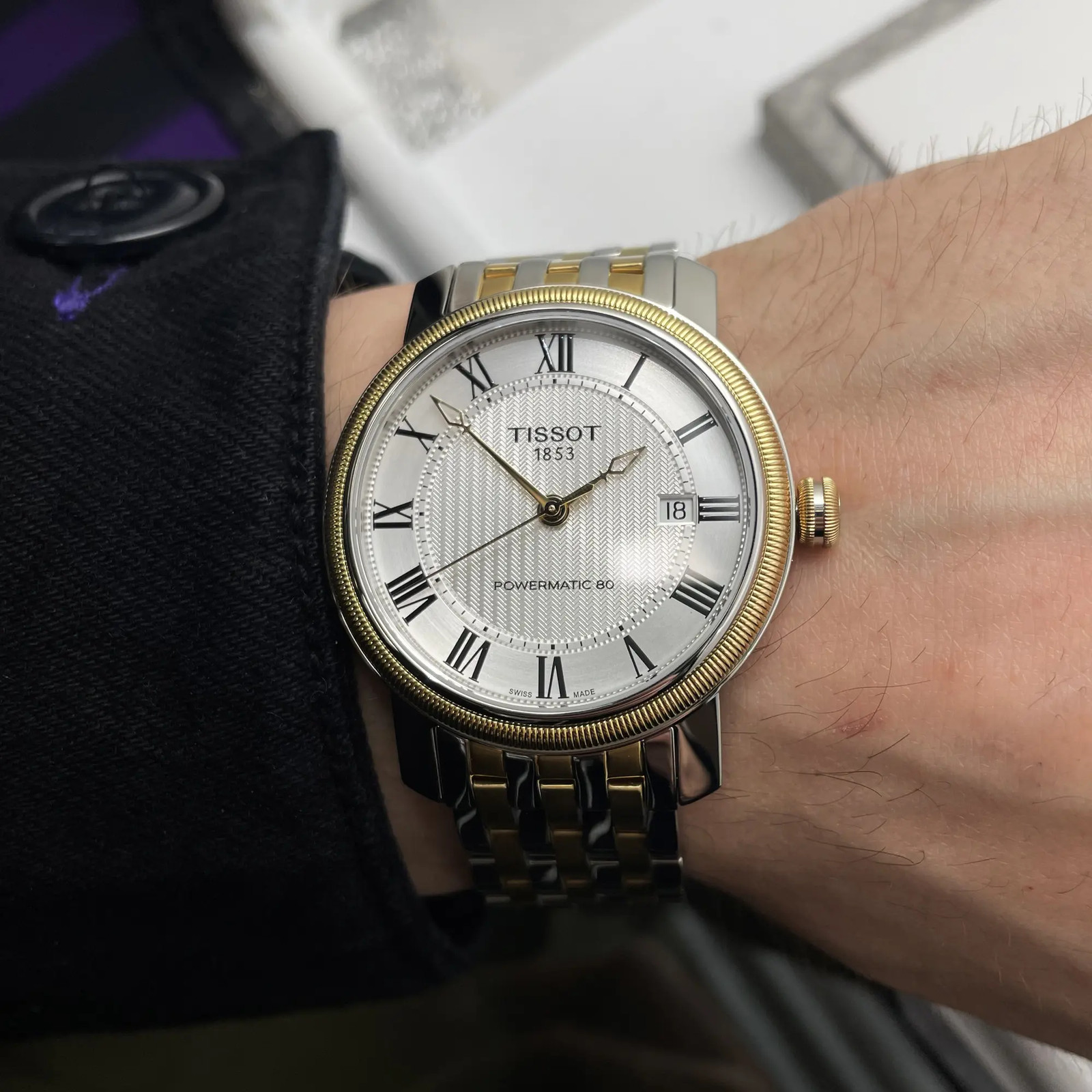 Tissot Bridgeport 40mm Two Tone Steel Automatic Mens Watch T097.407.22.033.00