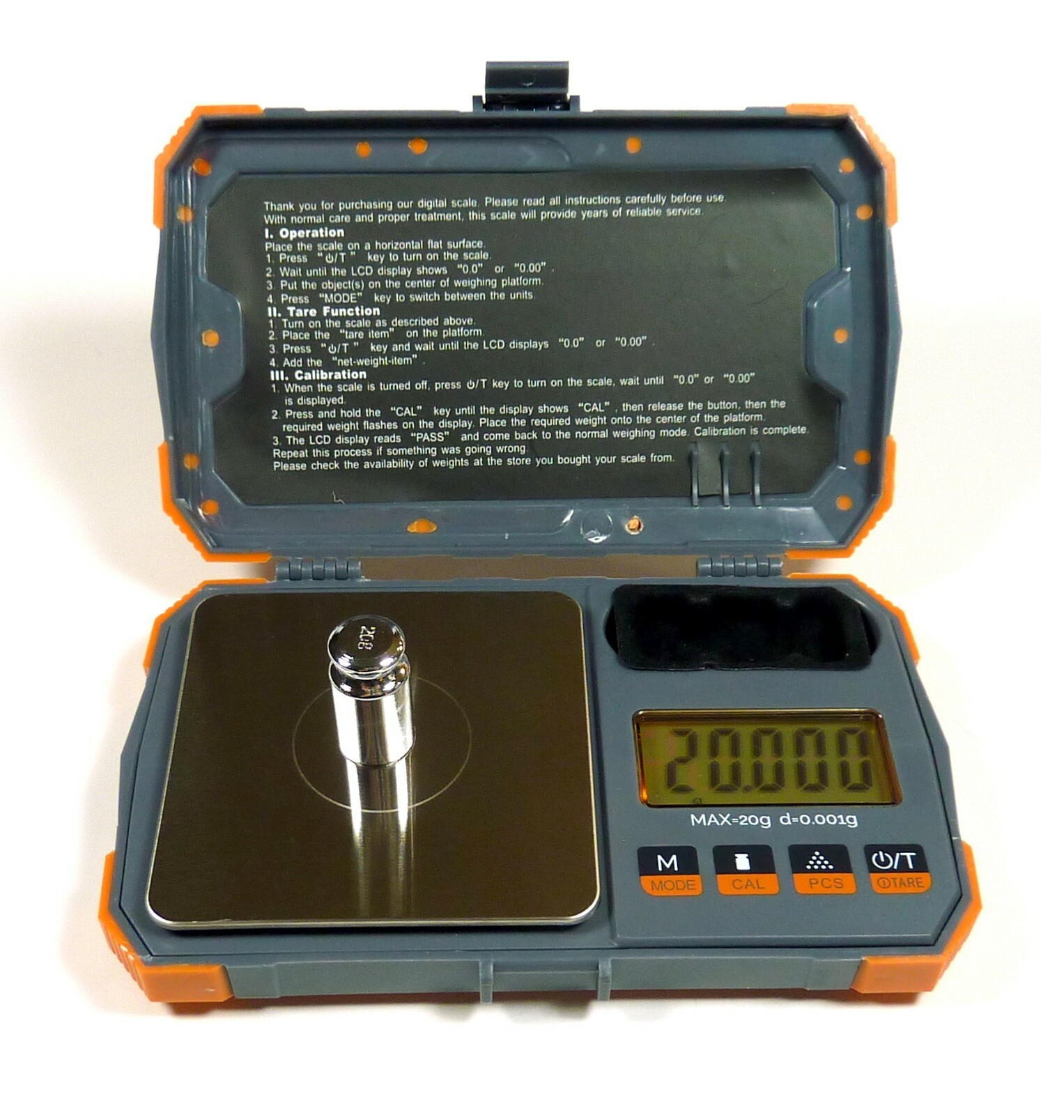 Pocket Digital Pocket Scale 20g x 0.001g Cal Weight Jewelry Gold Gram Herb Karat