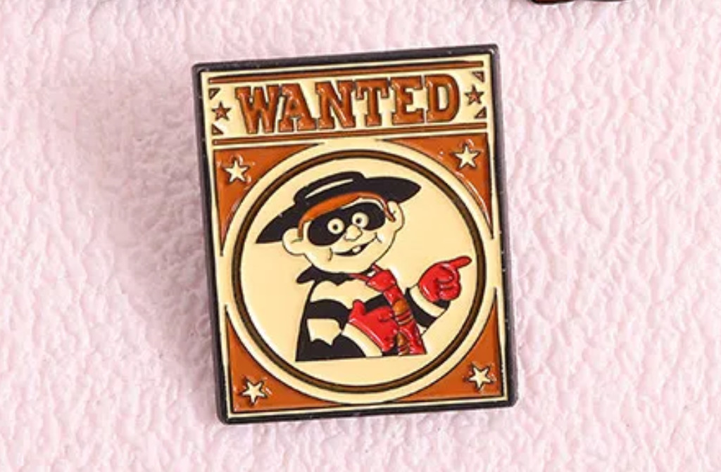 HAMBURGLAR PIN-2 OR MORE PINS SHIPPING IS $5.49-SPEND $20 AND SHIPPING IS FREE