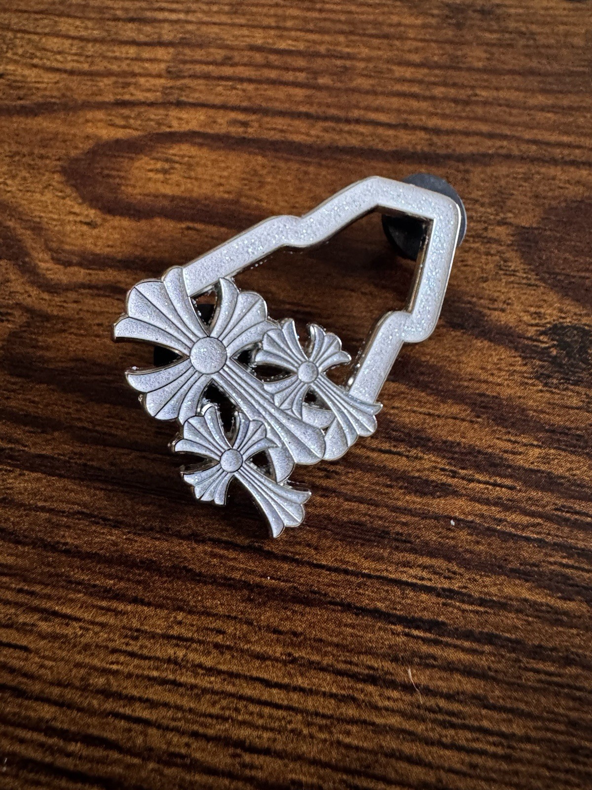 Chrome Cross New Era Hat Pin Stainless Heart Fast Shipping Gothic