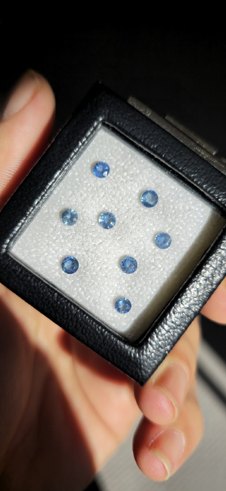 Rare Cornflower Blue Sapphire Suite 2.43 Carat Round Cut Clean Gemstones x 8 ✨️