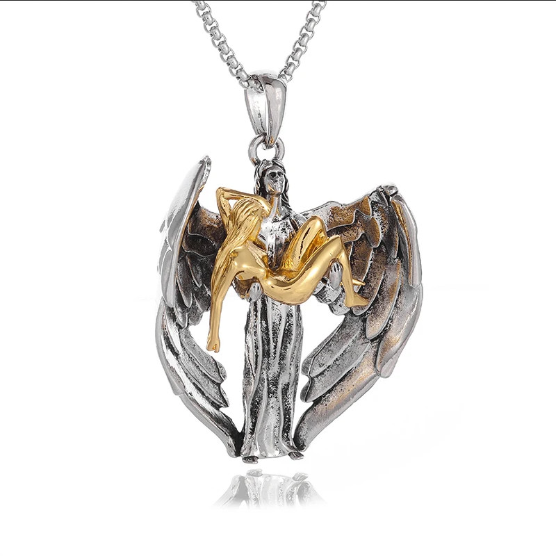 Angel of Heaven Jewelry 2-Tone Sexy Goddess Ascending Pendant Necklace