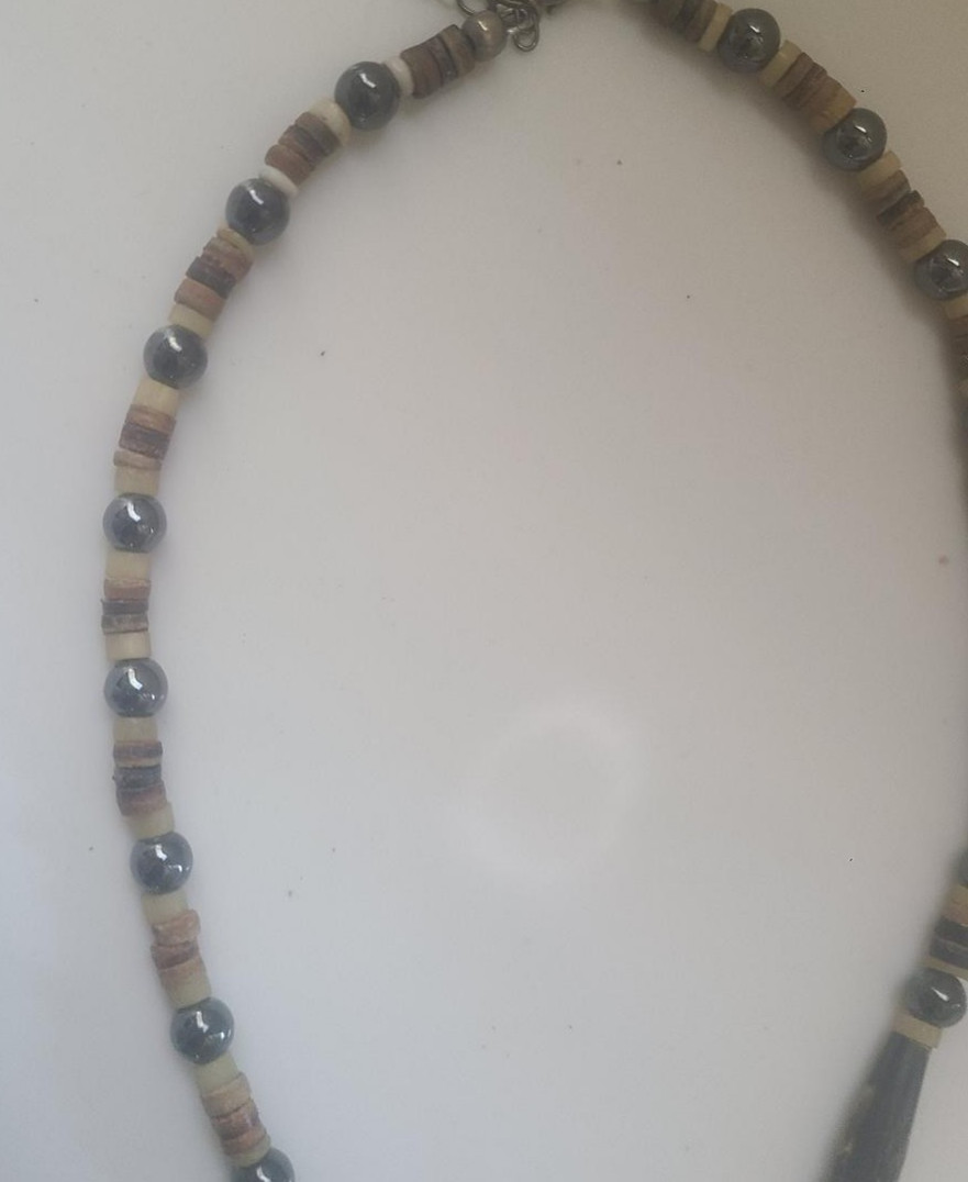 Indian Arrowhead Vintage 1970’s Groovy Bead Choker Necklace – Hippie Bohemian