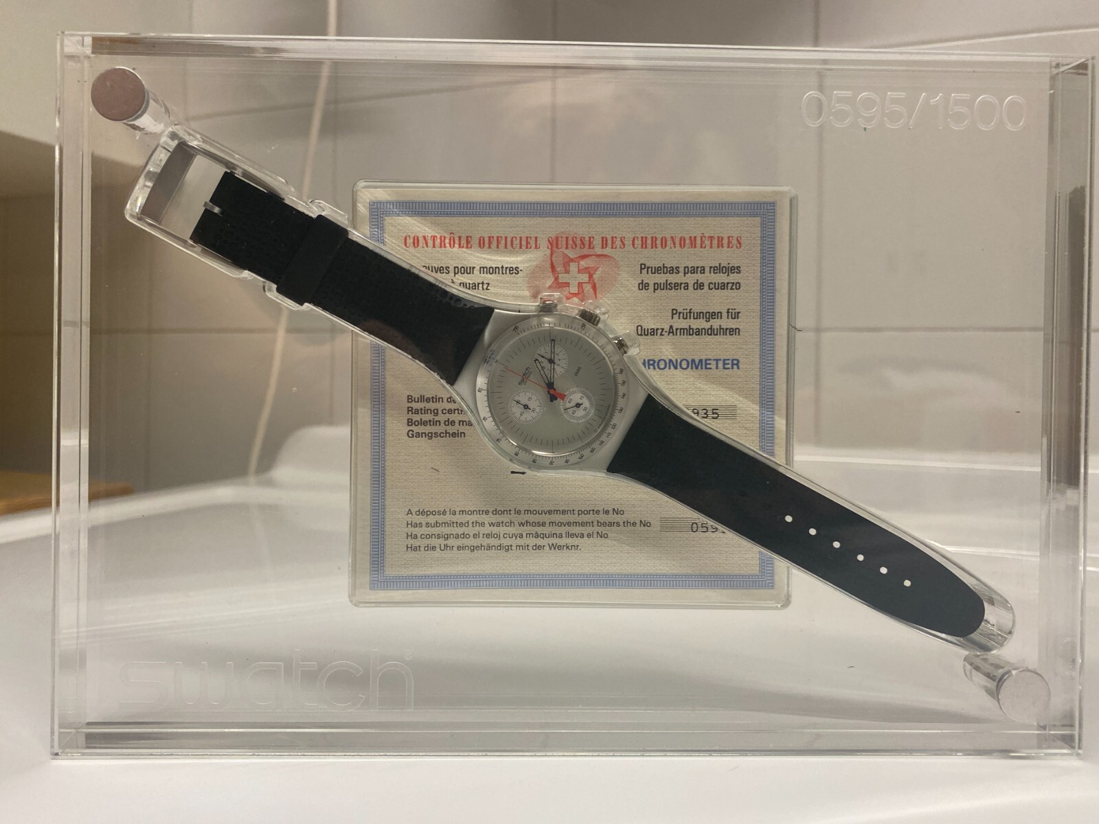SWATCH TIME CUT CHRONOMETER LIMITED EDITION YZC 1000 – NUMBERED: 0595n. DI 150