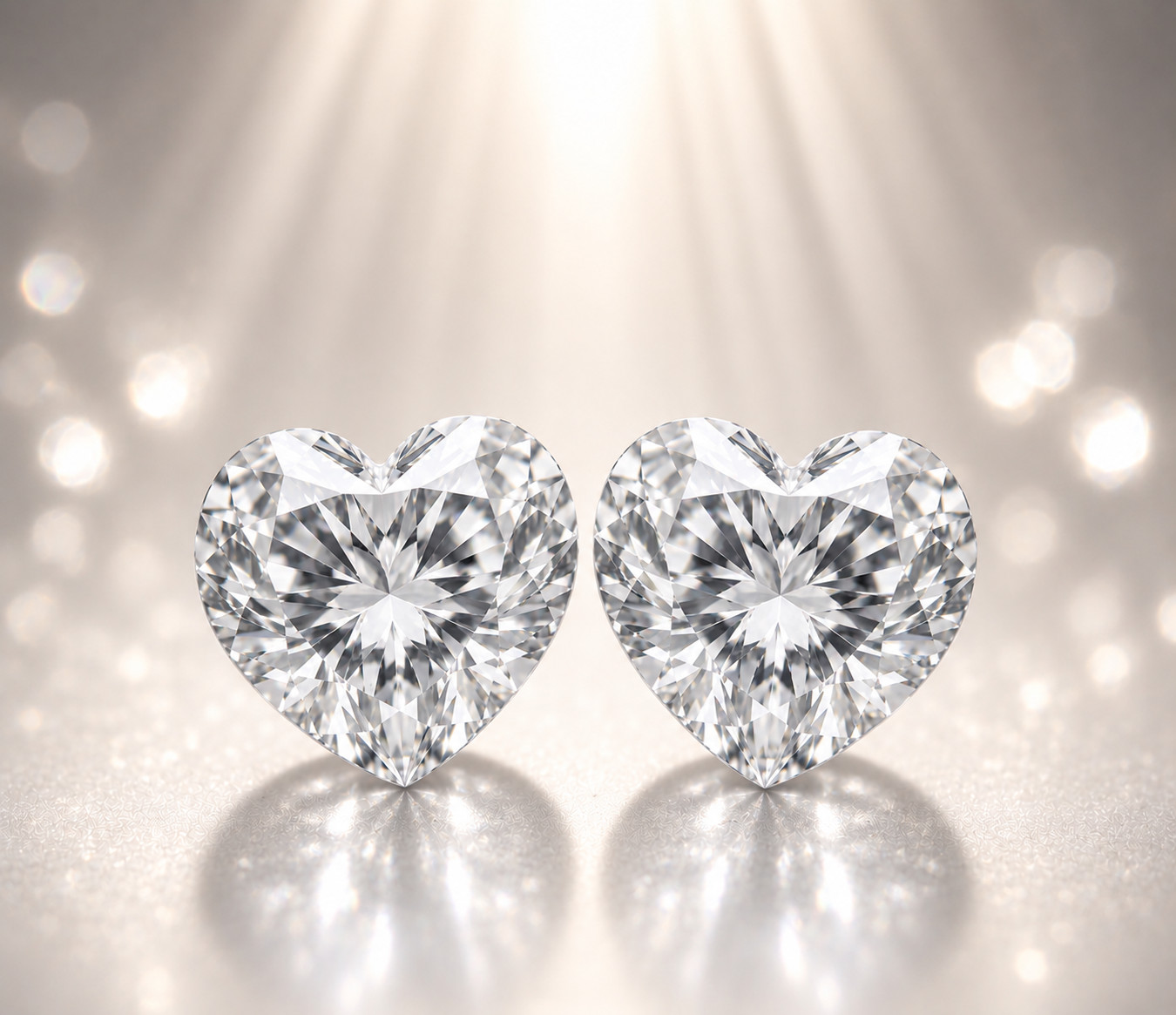 Certified White Diamond 8 mm 2 Pcs 3.25 Ct Heart Cut VVS1 Loose Diamond Gemstone