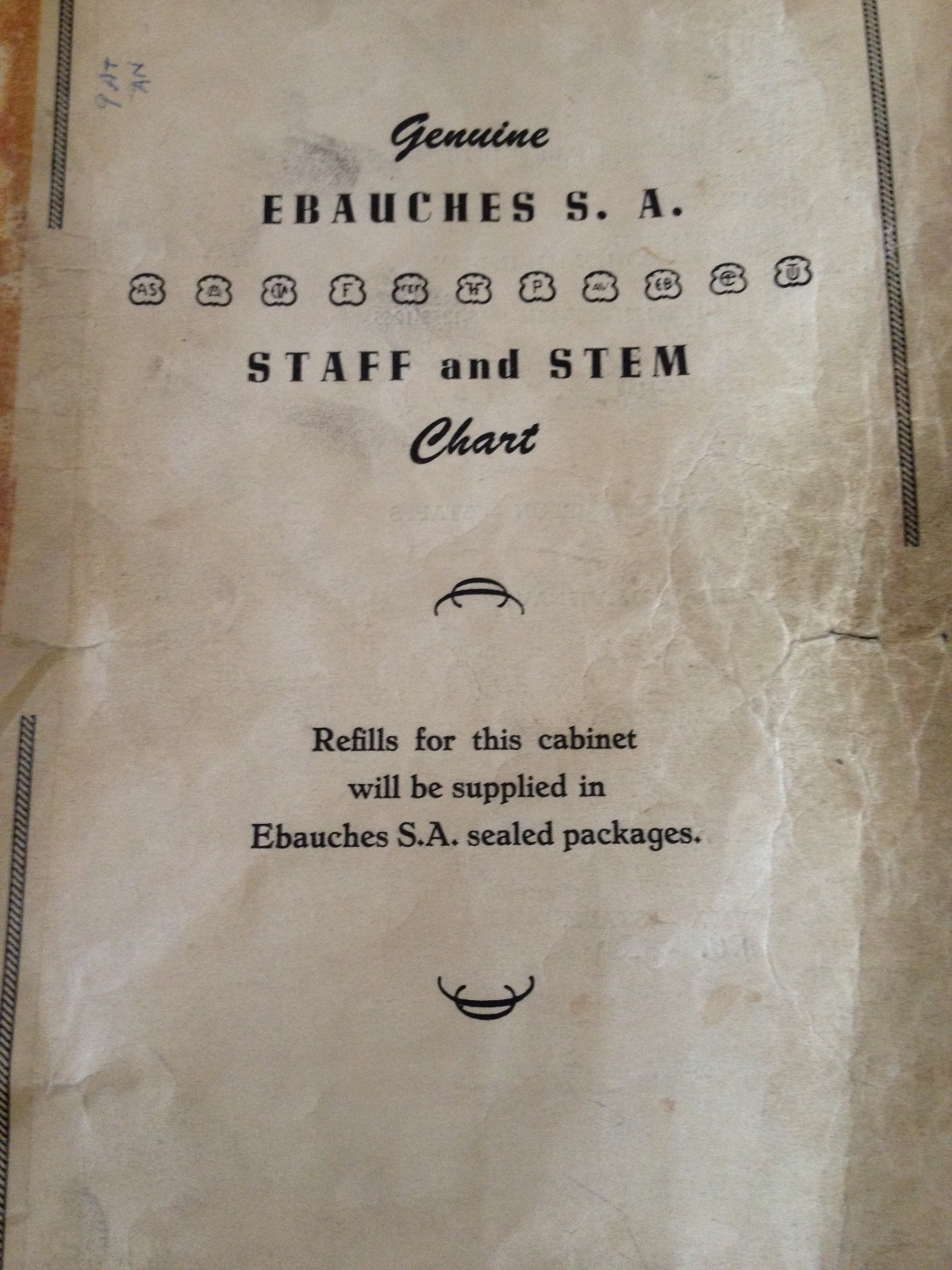 NOS Watch Balance Staffs Genuine Ebauches S. A. Select One Staff