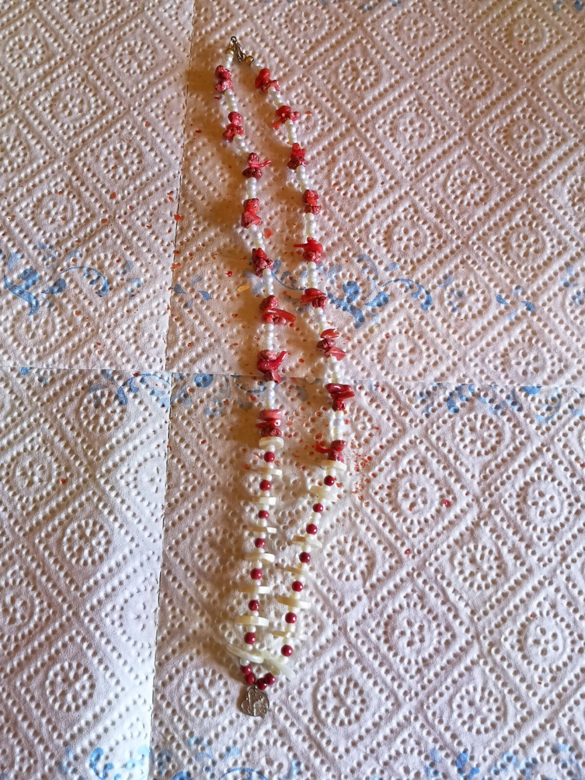 Mother of Pearl Coral Necklace