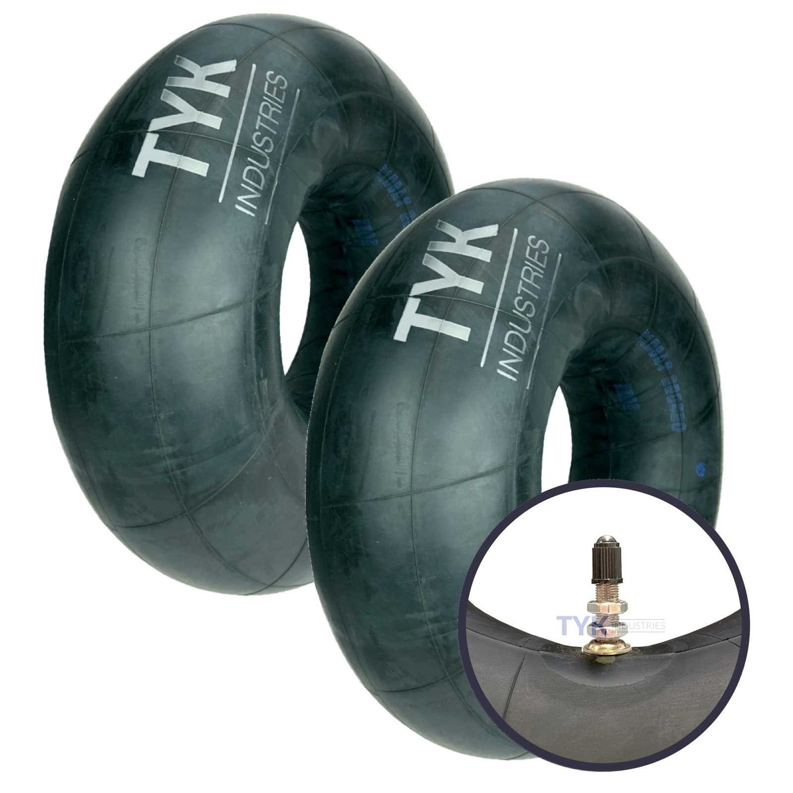 Pair of 2 TYK 20×10.00-8 20×10-8 ATV Tire Inner Tubes with Straight Metal TR6…